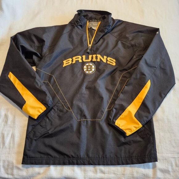 Boston Bruins Reebok men's size Medium light weight spring pullover jacket, VGUC - Picture 1 of 6